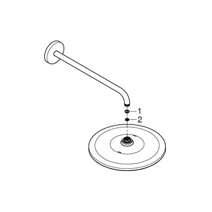 GROHE 26557000 - Fejzuhany-készlet RAINSHOWER 310 422 mm fényes króm