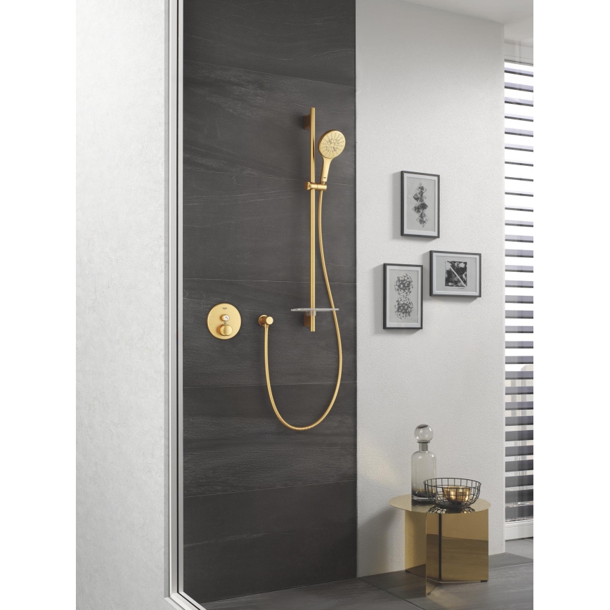 GROHE 26574GN0 - Kézi zuhany RAINSHOWER SMARTACTIVE 130 szálcsiszolt arany