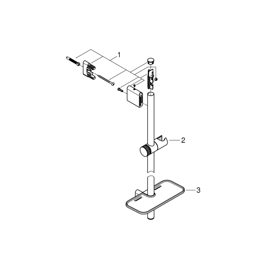 GROHE 26599000 - VITALIO SMARTACTIVE zuhanytartó rúd 600 mm, fényes króm
