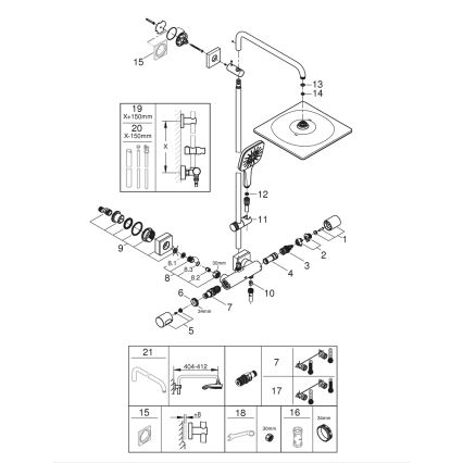 GROHE 26649000 - Zuhanyrendszer RAINSHOWER SMARTACTIVE 310 × 310 mm króm