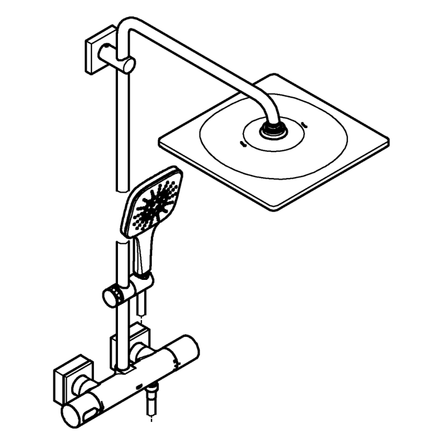 GROHE 26649000 - Zuhanyrendszer RAINSHOWER SMARTACTIVE 310 × 310 mm króm