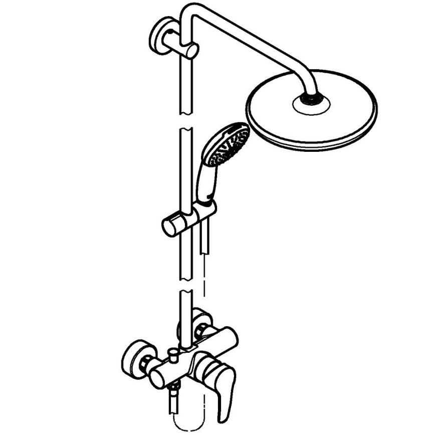 GROHE 26679001 - VITALIO START 250 zuhanyrendszer, 390 mm, fényes króm