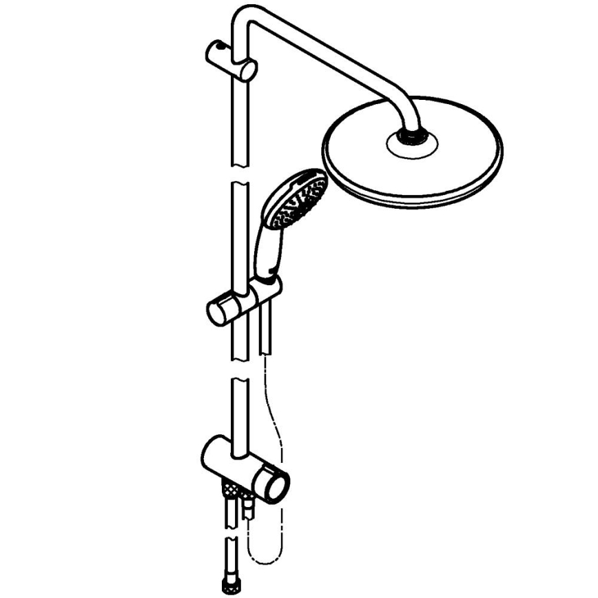 GROHE 266802431 - Zuhanyrendszer VITALIO START SYSTEM 250 390 mm fekete