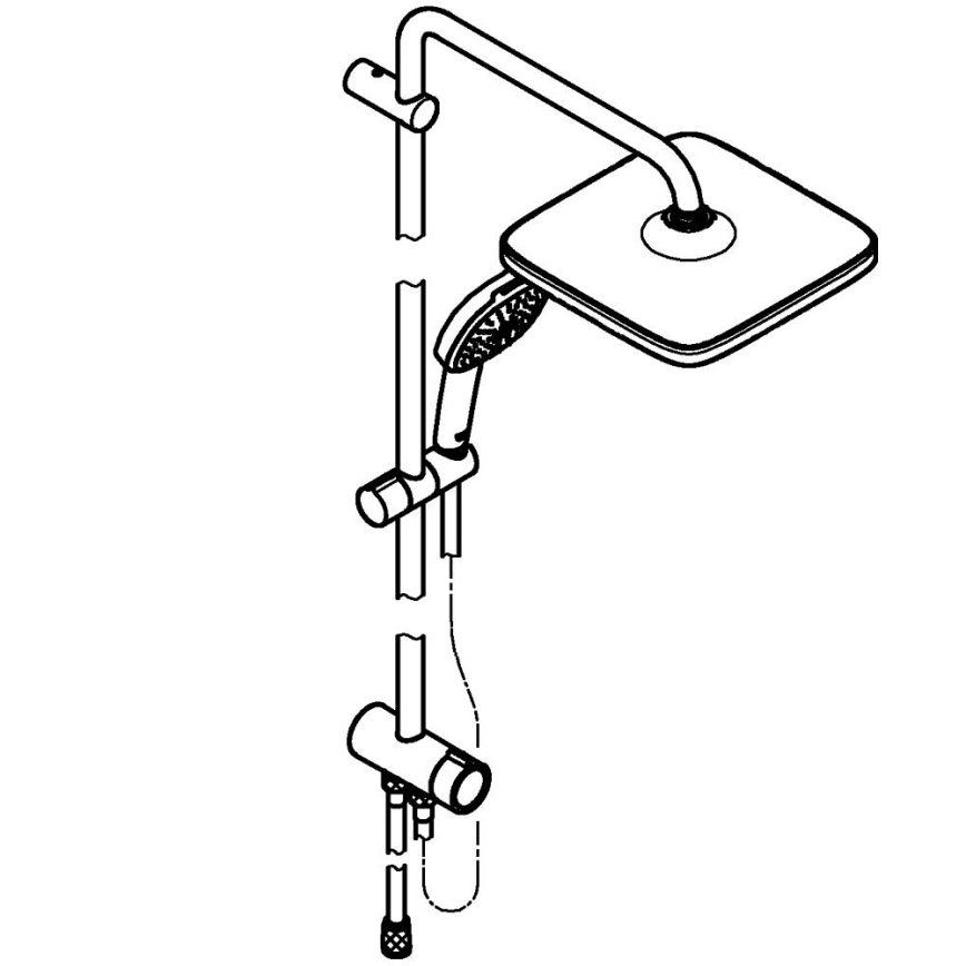 GROHE 26698001 - VITALIO COMFORT 250 zuhanyrendszer fényes króm