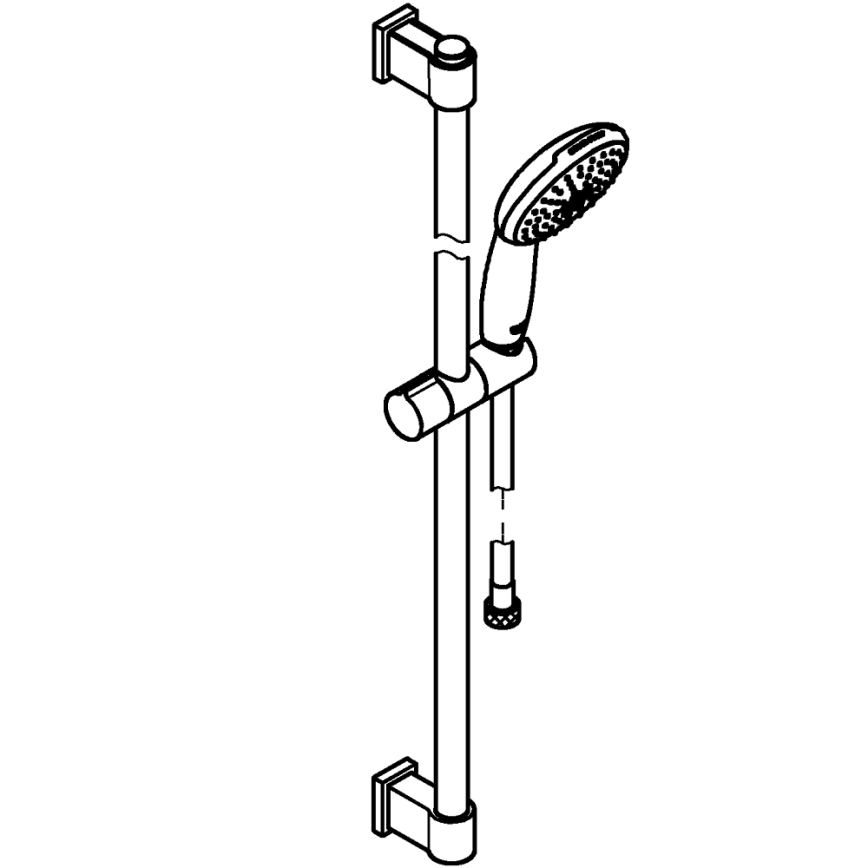 GROHE 269542431 - VITALIO START 110 900 mm-es fekete zuhanyszett