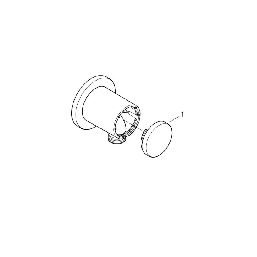 GROHE 26963001 - VITALIO UNIVERSAL 12” falra szerelhető könyök, fényes króm