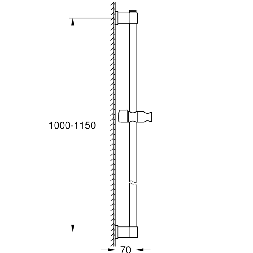 GROHE 26970001 - VITALIO UNIVERSAL 1150 mm zuhanyrúd fényes króm
