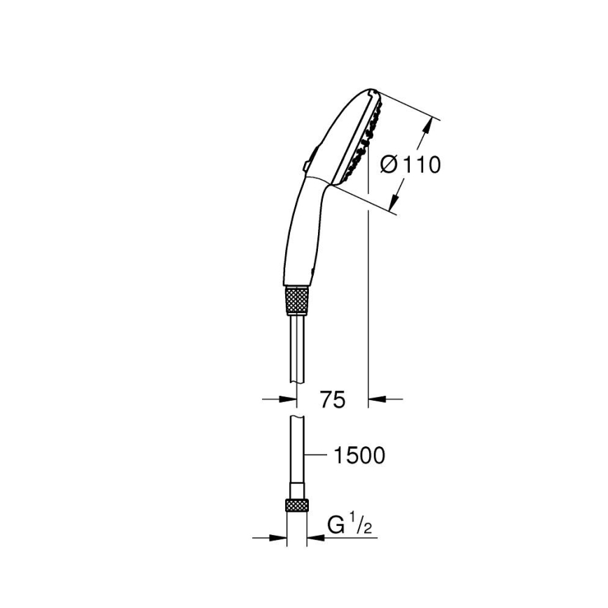 GROHE 26972001 - VITALIO START 110 kézi zuhany O 110 mm fényes króm