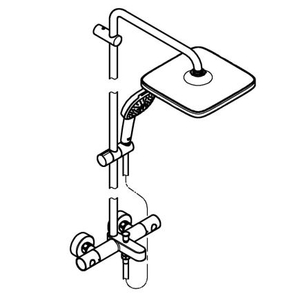 GROHE 26984001 - Zuhanyrendszer VITALIO COMFORT 390 mm fényes króm
