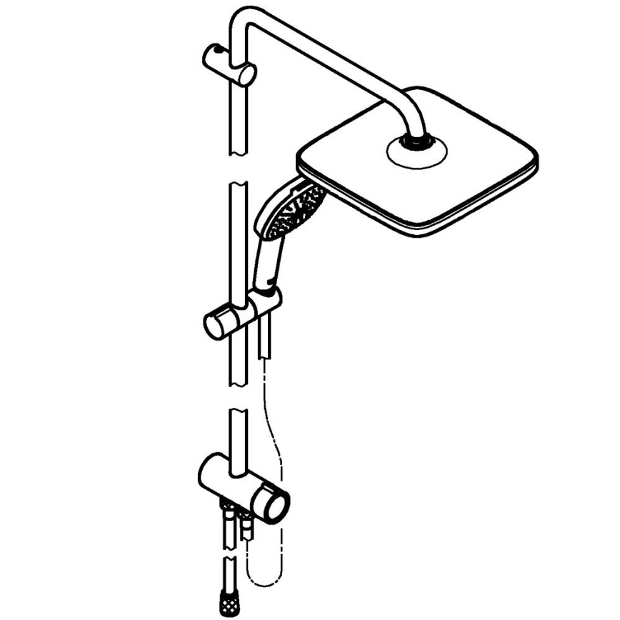 GROHE 26986001 - Zuhanyrendszer VITALIO COMFORT 250 fényes króm
