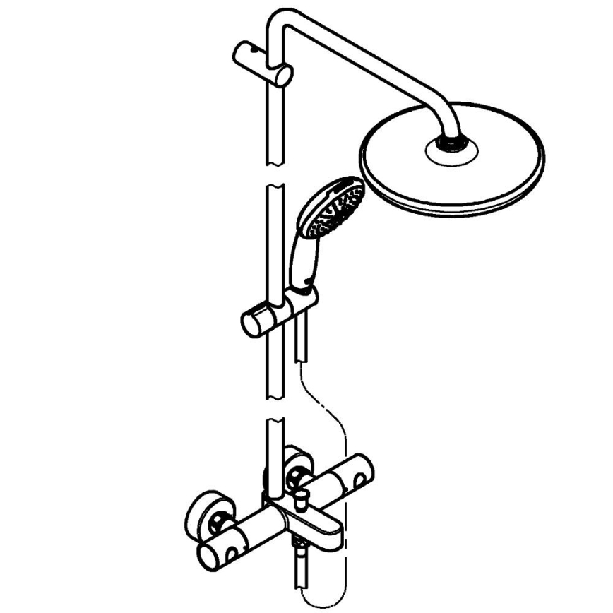 GROHE 26988001 - VITALIO START SYSTEM, 390 mm-es zuhanyrendszer, fényes króm