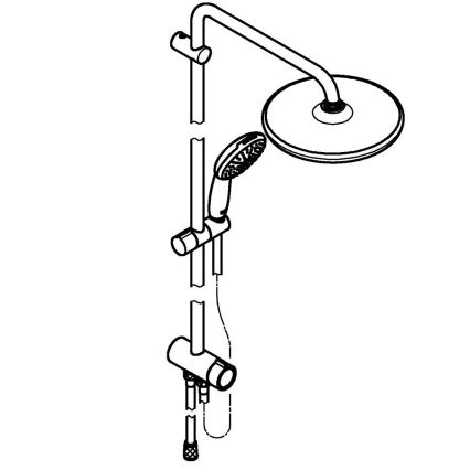 GROHE 26989001 - Zuhanyrendszer VITALIO START SYSTEM 250 390 mm fényes króm