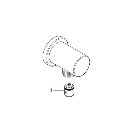 GROHE 27057DL0 - RAINSHOWER falra szerelhető könyök DN 15, szálcsiszolt rézszínű
