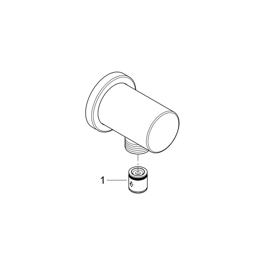 GROHE 27057DL0 - RAINSHOWER falra szerelhető könyök DN 15, szálcsiszolt rézszínű