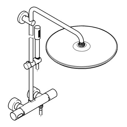 GROHE 27174001 - RAINSHOWER SYSTEM 400 450 mm zuhanyrendszer, magasfényű króm