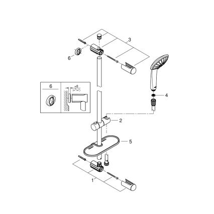 GROHE 27227001 - EUPHORIA 900 mm zuhanyszett, fényes króm
