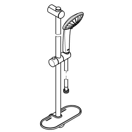 GROHE 27231001 - EUPHORIA 600 mm-es zuhanyszett, fényes króm