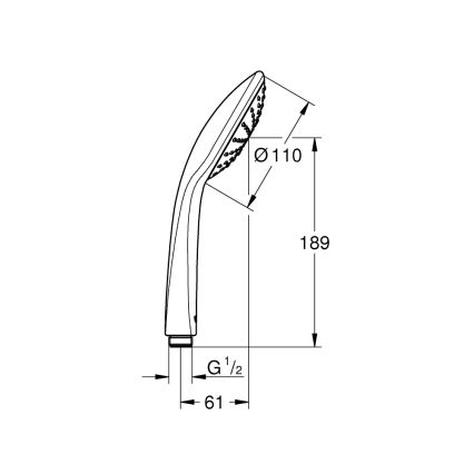 GROHE 27316000 - VITALIO JOY 110 mm kézi zuhany, fényes króm