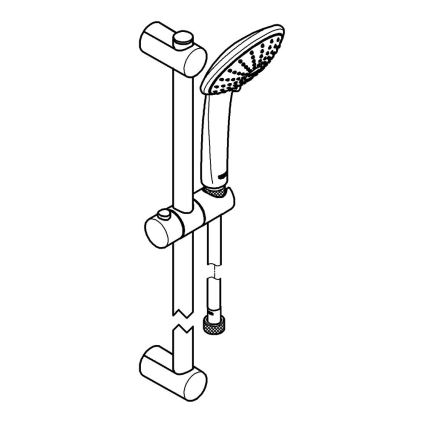 GROHE 27326000 - Zuhanyszett VITALIO JOY 600 mm fényes króm