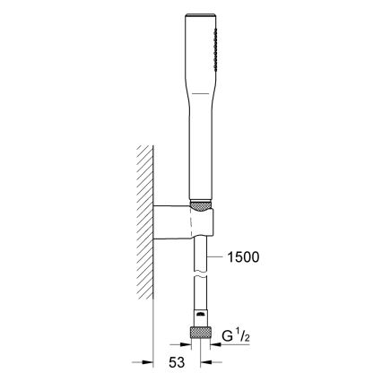 GROHE 27369000 - EUPHORIA COSMOPOLITAN STICK 1500 mm, fényes króm zuhanyszett
