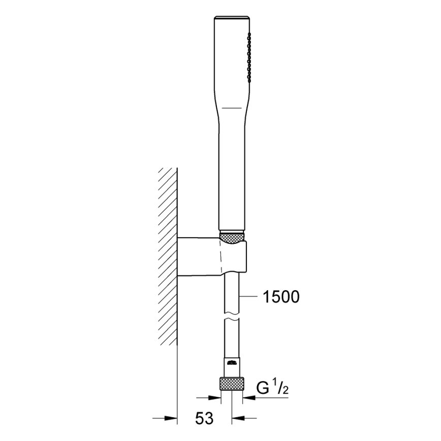 GROHE 27369000 - EUPHORIA COSMOPOLITAN STICK 1500 mm, fényes króm zuhanyszett