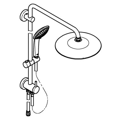 GROHE 27421002 - Zuhanyrendszer EUPHORIA 260 fényes króm