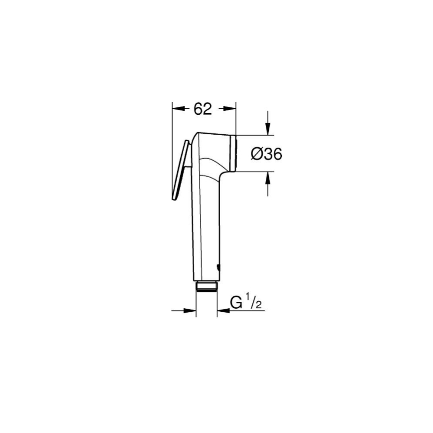 GROHE 27512001 - Kézi zuhany TEMPESTA-F TRIGGER SPRAY 30 36 mm fényes króm