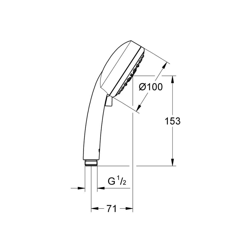 GROHE 27575002 - TEMPESTA COSMOPOLITAN 100 4” kézi zuhany, fényes króm