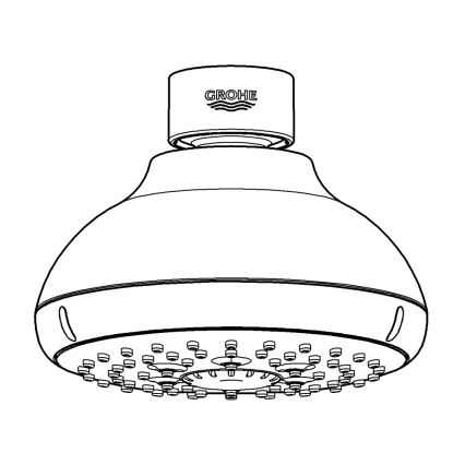 GROHE 27606001 - NEW TEMPESTA 100 zuhanyfej, 100 mm, polírozott króm