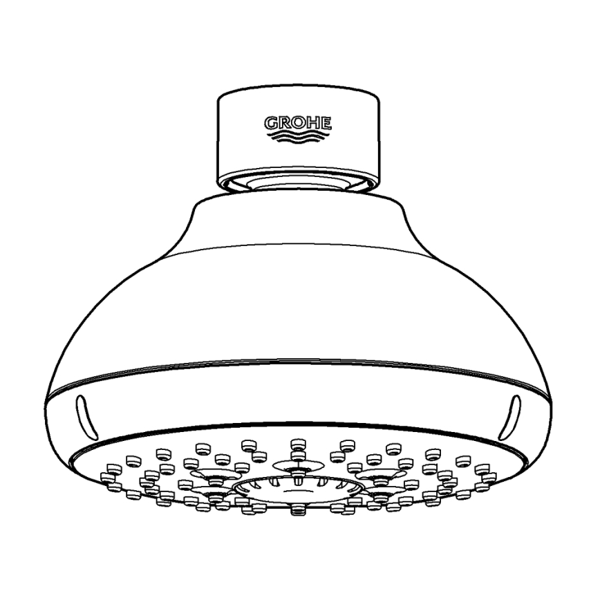 GROHE 27606001 - NEW TEMPESTA 100 zuhanyfej, 100 mm, polírozott króm