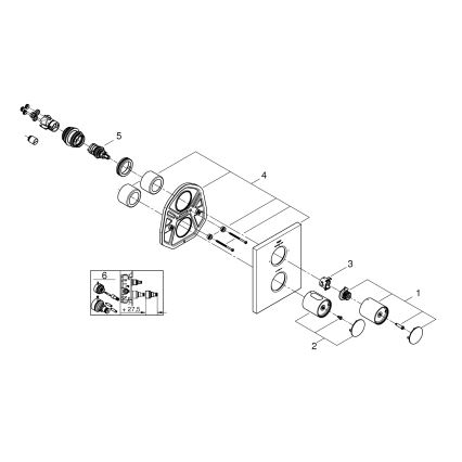 GROHE 27618000 - GROHTHERM F termosztát takarólemez, fényes króm