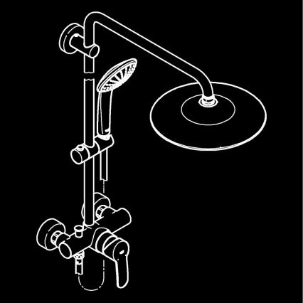 GROHE 27684001 - VITALIO JOY 260 zuhanyrendszer, 450 mm, fényes króm