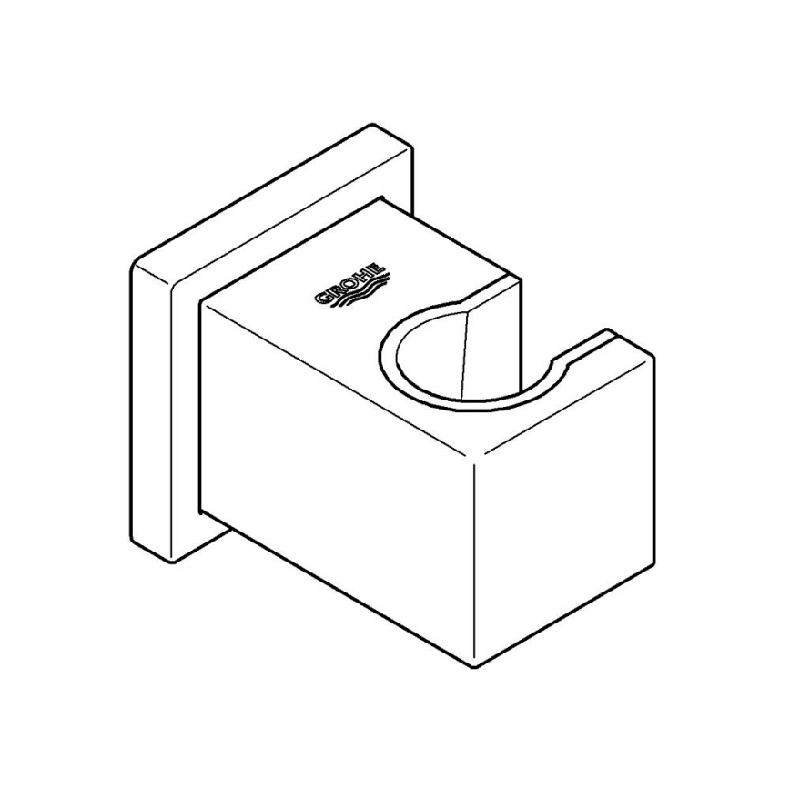 GROHE 27693000 - EUPHORIA CUBE fali zuhanytartó, fényes króm