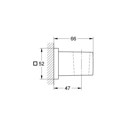 GROHE 27693000 - EUPHORIA CUBE fali zuhanytartó, fényes króm