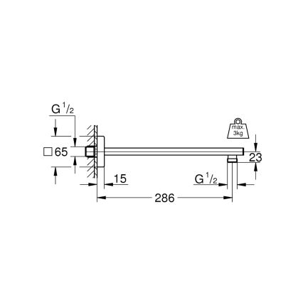 GROHE 27709000 - RAINSHOWER zuhanykar 286 mm fényes króm
