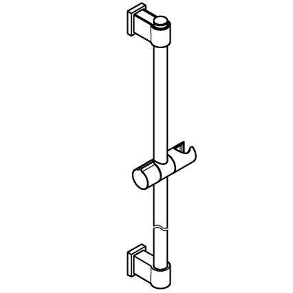 GROHE 277242431 - VITALIO UNIVERSAL zuhanyrúd 600 mm fekete