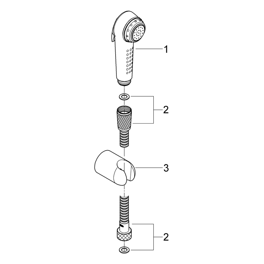 GROHE 27812IL1 - TEMPESTA-F kézi bidézuhany 1250 mm fényes króm