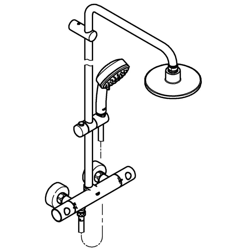 GROHE 27922000 - Zuhanyrendszer TEMPESTA COSMOPOLITAN 160 mm fényes króm