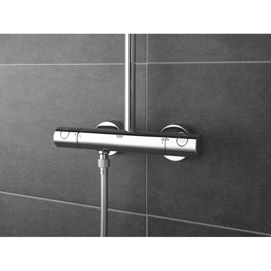 GROHE 27922001 - Zuhanyszett termosztátos csapteleppel TEMPESTA COSMOPOLITAN 210 fényes króm
