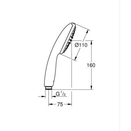 GROHE 27940001 - Kézi zuhany VITALIO START 110 fényes króm