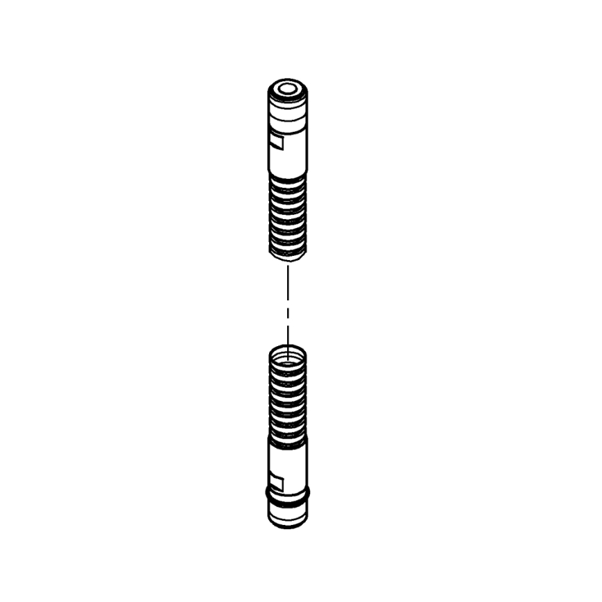 GROHE 28146000 - 2000 mm hosszú zuhanytömlő M15 × M15, fényes króm