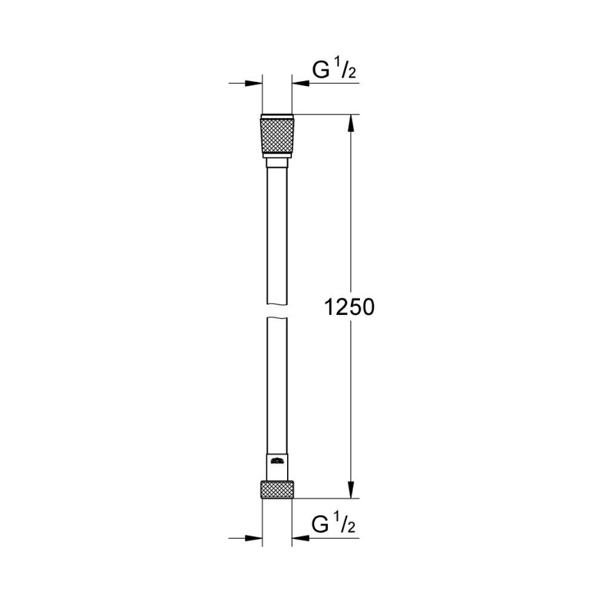 GROHE 28362GL1 - SILVERFLEX 1250 mm zuhanytömlő szálcsiszolt arany