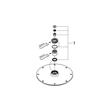 GROHE 28368000 - Zuhanyfej RAINSHOWER COSMOPOLITAN O 210 mm fényes króm