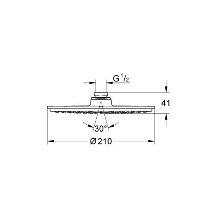 GROHE 28368000 - Zuhanyfej RAINSHOWER COSMOPOLITAN O 210 mm fényes króm