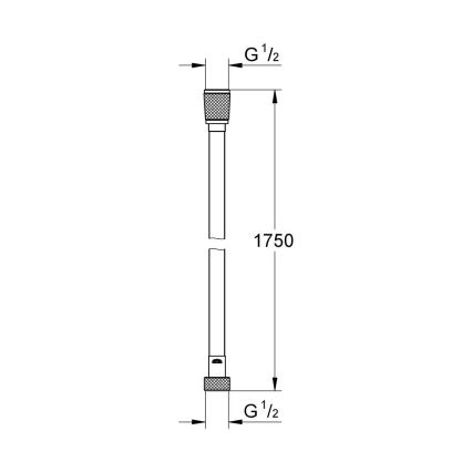 GROHE 28388GL0 - SILVERFLEX zuhanytömlő 1750 mm, szálcsiszolt arany