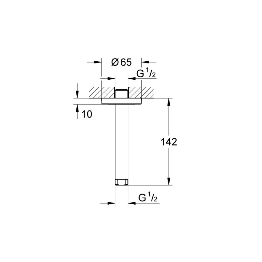 GROHE 28724000 - RAINSHOWER 142 mm zuhanykar, fényes króm