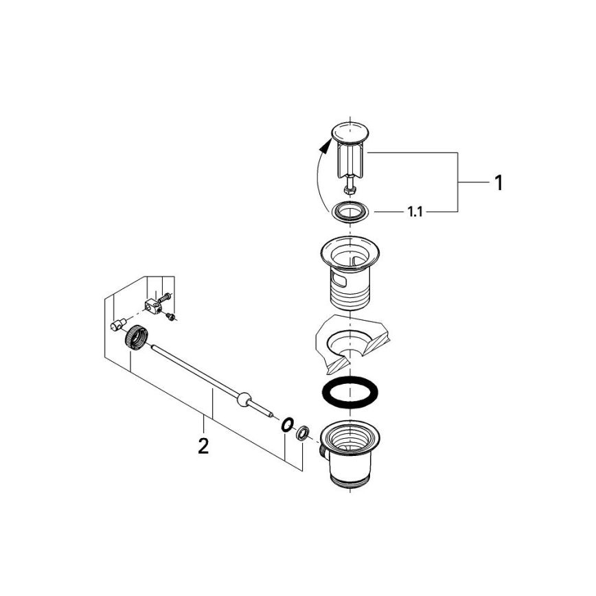 GROHE 28910000 - Lefolyó garnitúra 1 14” fényes króm
