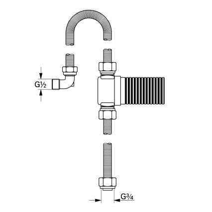 GROHE 28995000 - Bekötőkészlet TALENTOFILL DN 20 fényes króm
