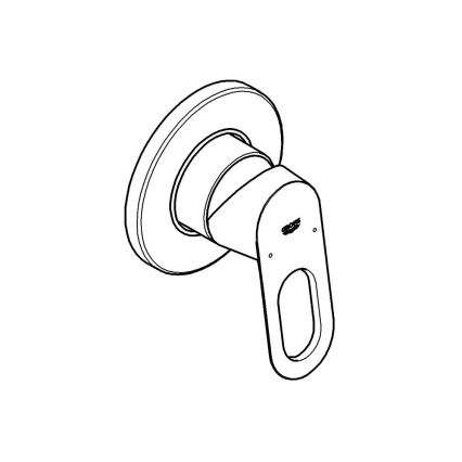 GROHE 29042000 - BAULOOP zuhanycsaptelep, fényes króm