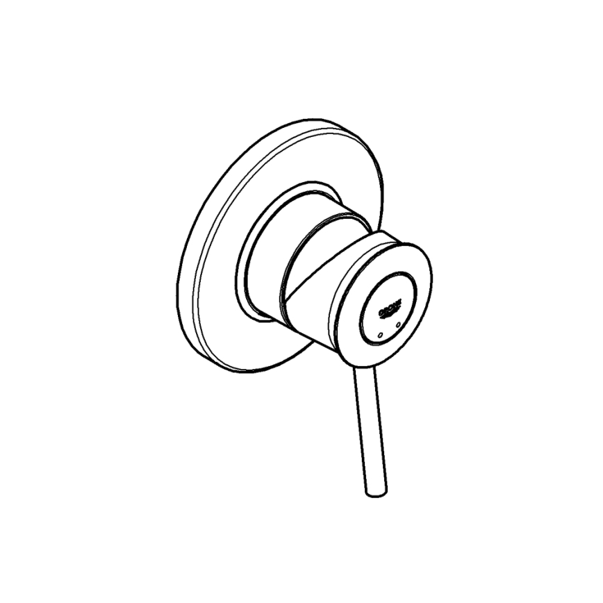 GROHE 29048000 - BAUCLASSIC rejtett beépítésű zuhanycsaptelep, fényes króm